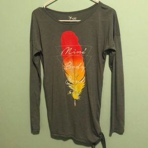 Long sleeve “mind, body, soul” shirt